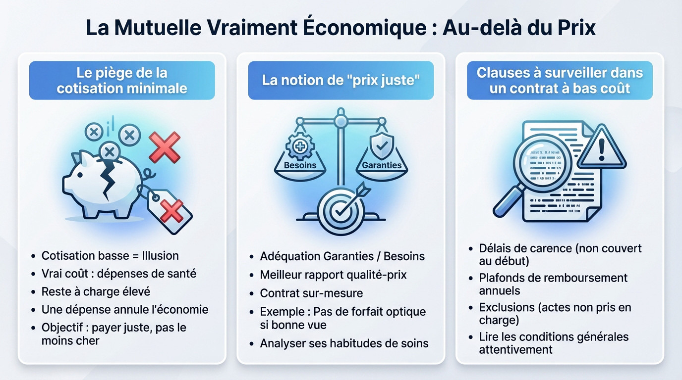 Analyse du rapport qualité-prix d'une mutuelle santé économique