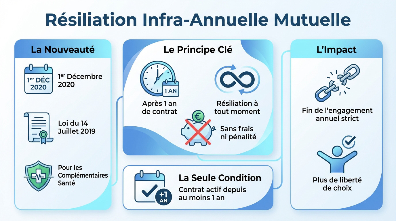 Fonctionnement de la résiliation infra-annuelle pour les mutuelles santé