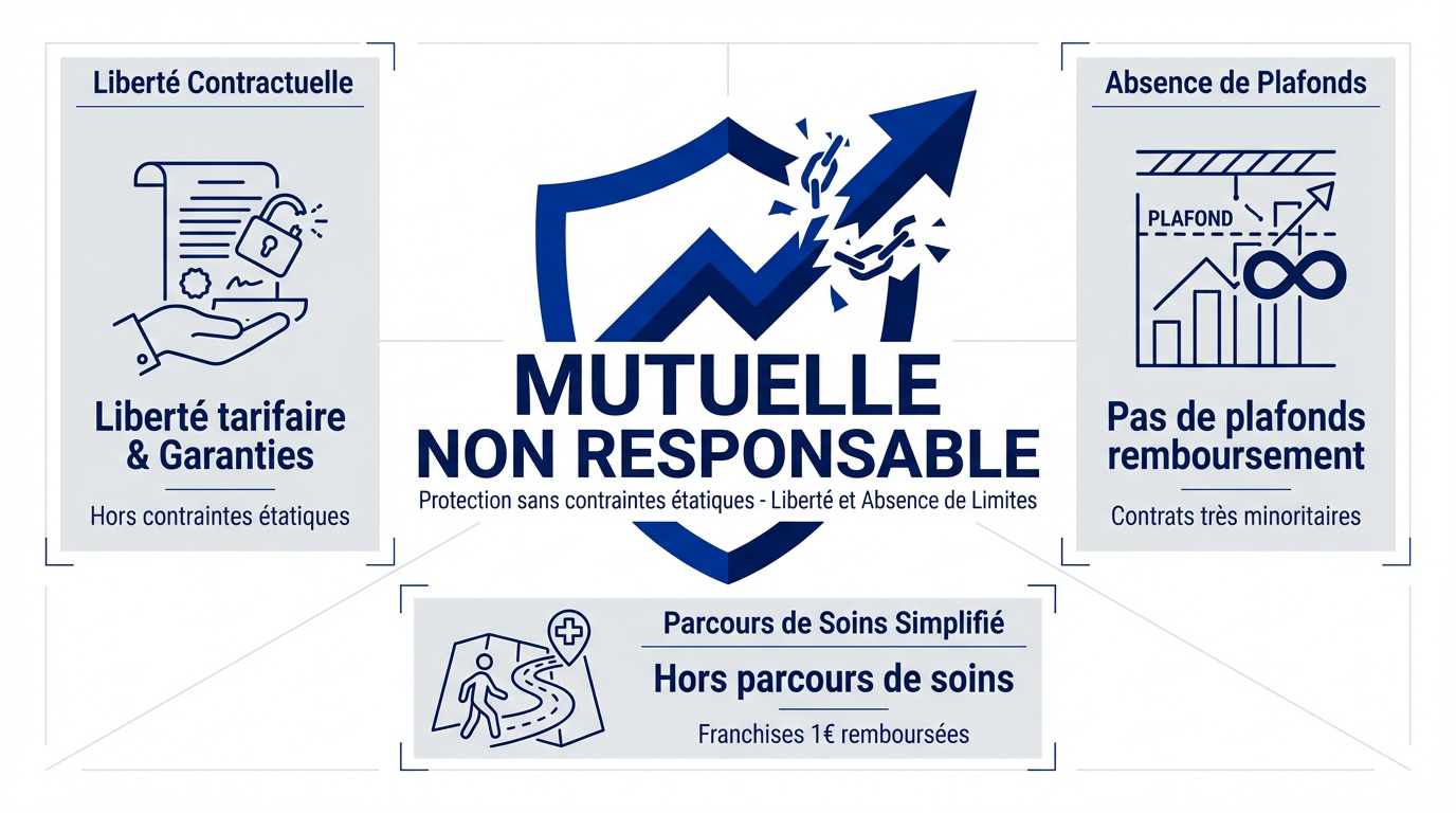Illustration de la liberté de garanties d'une mutuelle non responsable sans limites réglementaires