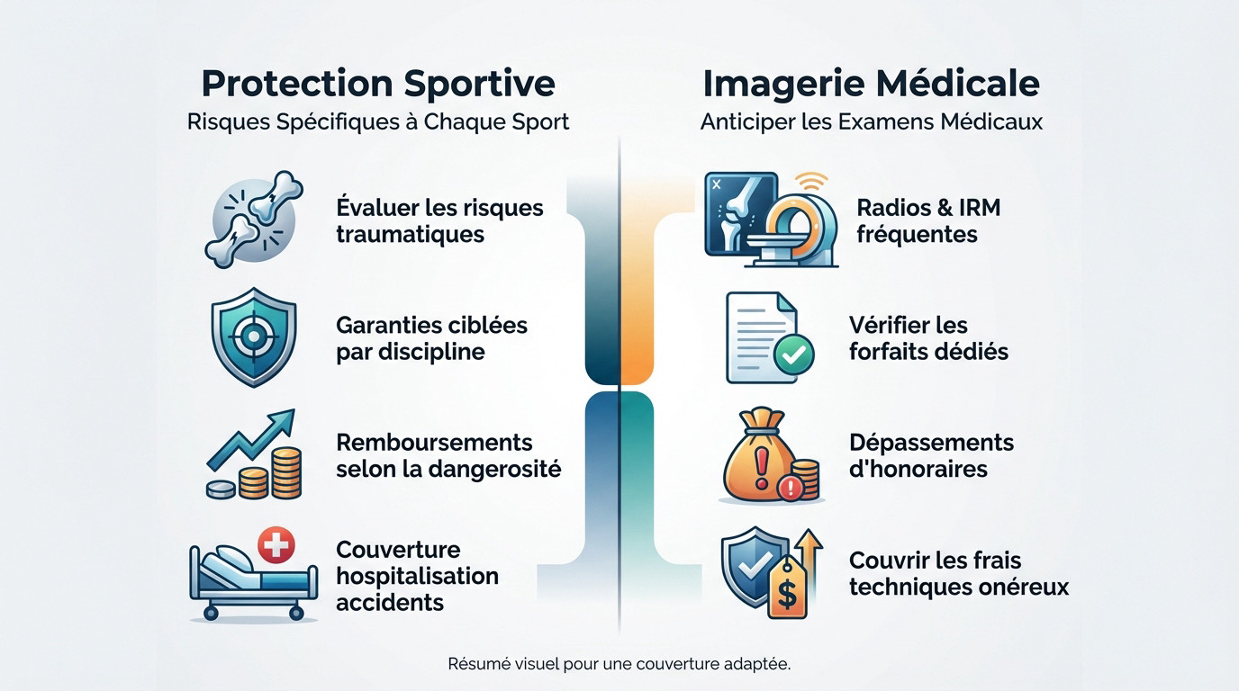 Sportif consultant des résultats d'imagerie médicale pour évaluer sa couverture santé