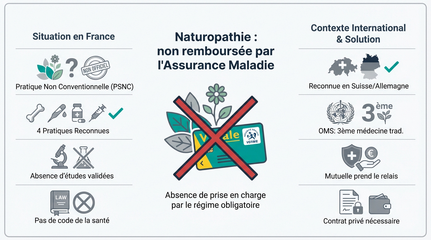 Consultation de naturopathie non prise en charge par la Sécurité sociale