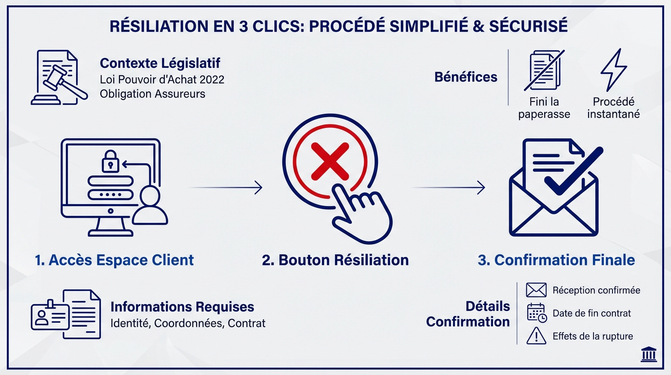Procédures de résiliation simplifiée en ligne