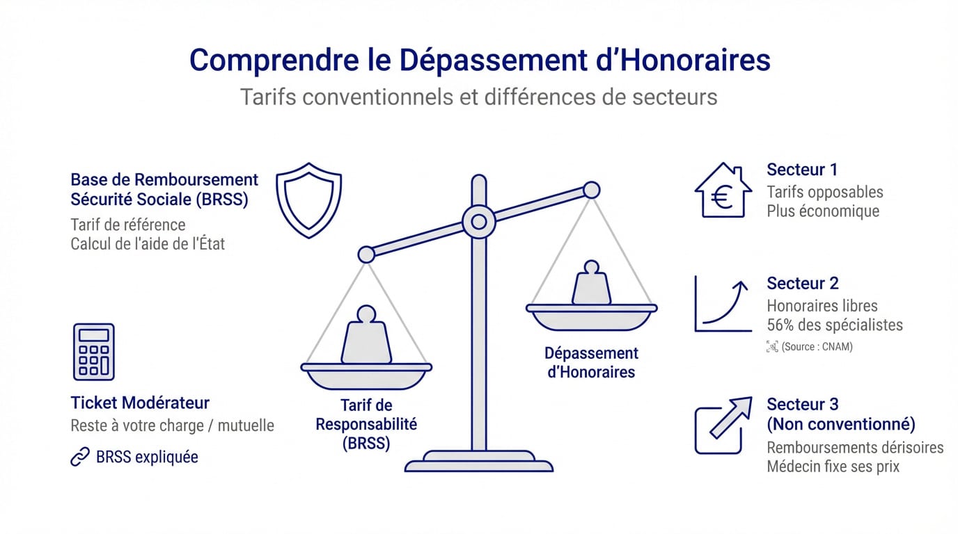 Médecin expliquant les tarifs de consultation