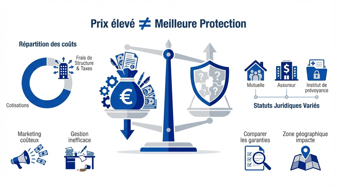 Analyse des coûts et garanties d'une mutuelle santé