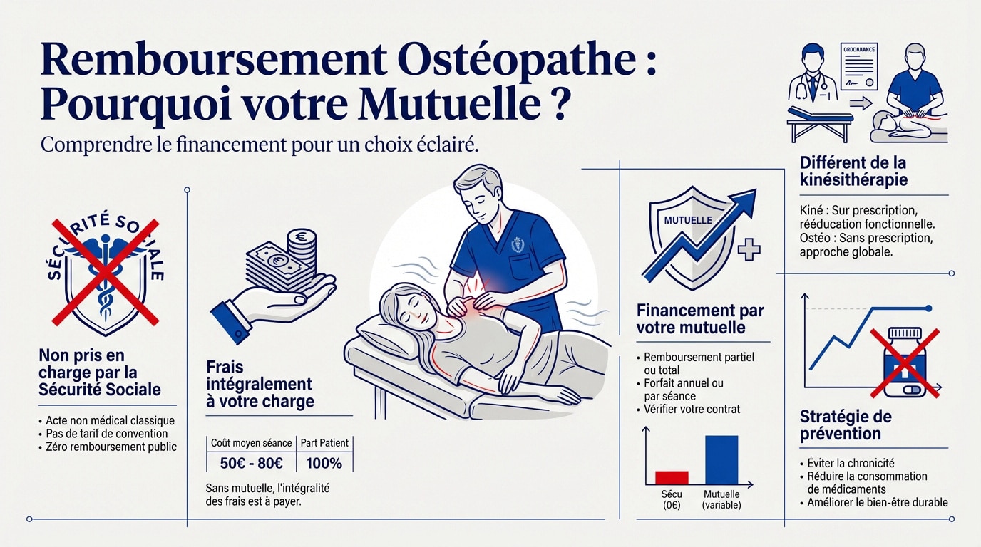 Consultation d'ostéopathie pour soulager des douleurs