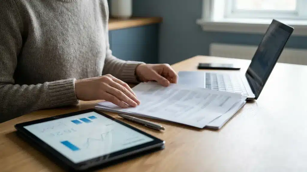 Documents de résiliation et formulaires pour changer de mutuelle santé, illustration du processus administratif