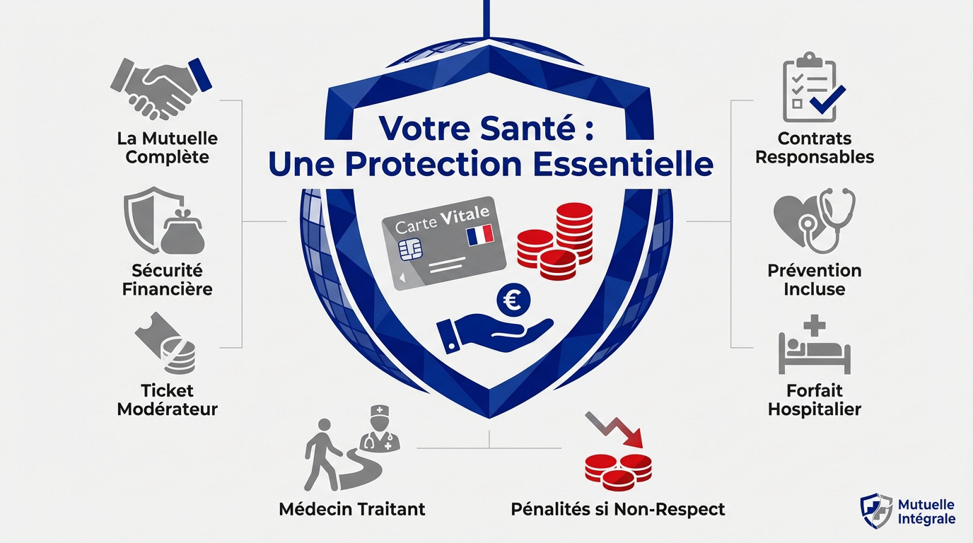 Illustration d'une protection santé familiale et sereine