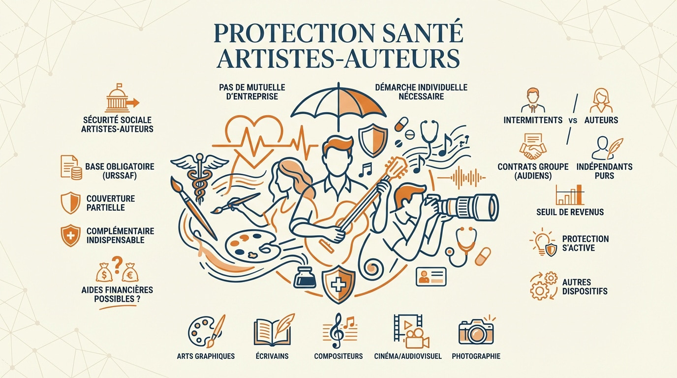 Protection santé et mutuelle pour les artistes auteurs