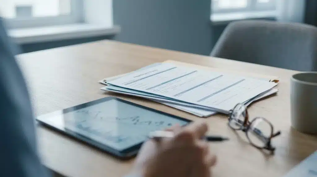 Remboursement soins courants : documents administratifs et assurance santé sur un bureau