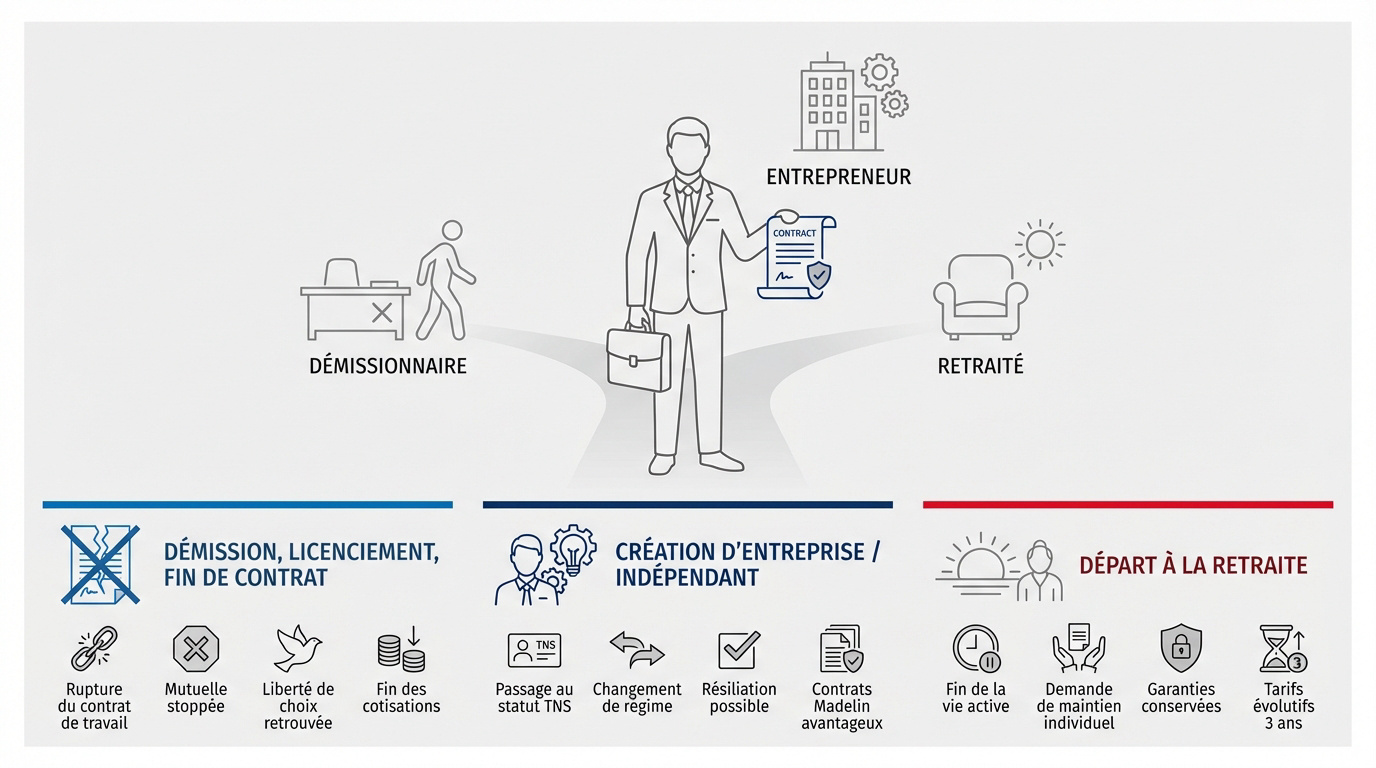 Changement de situation professionnelle et démarches de mutuelle