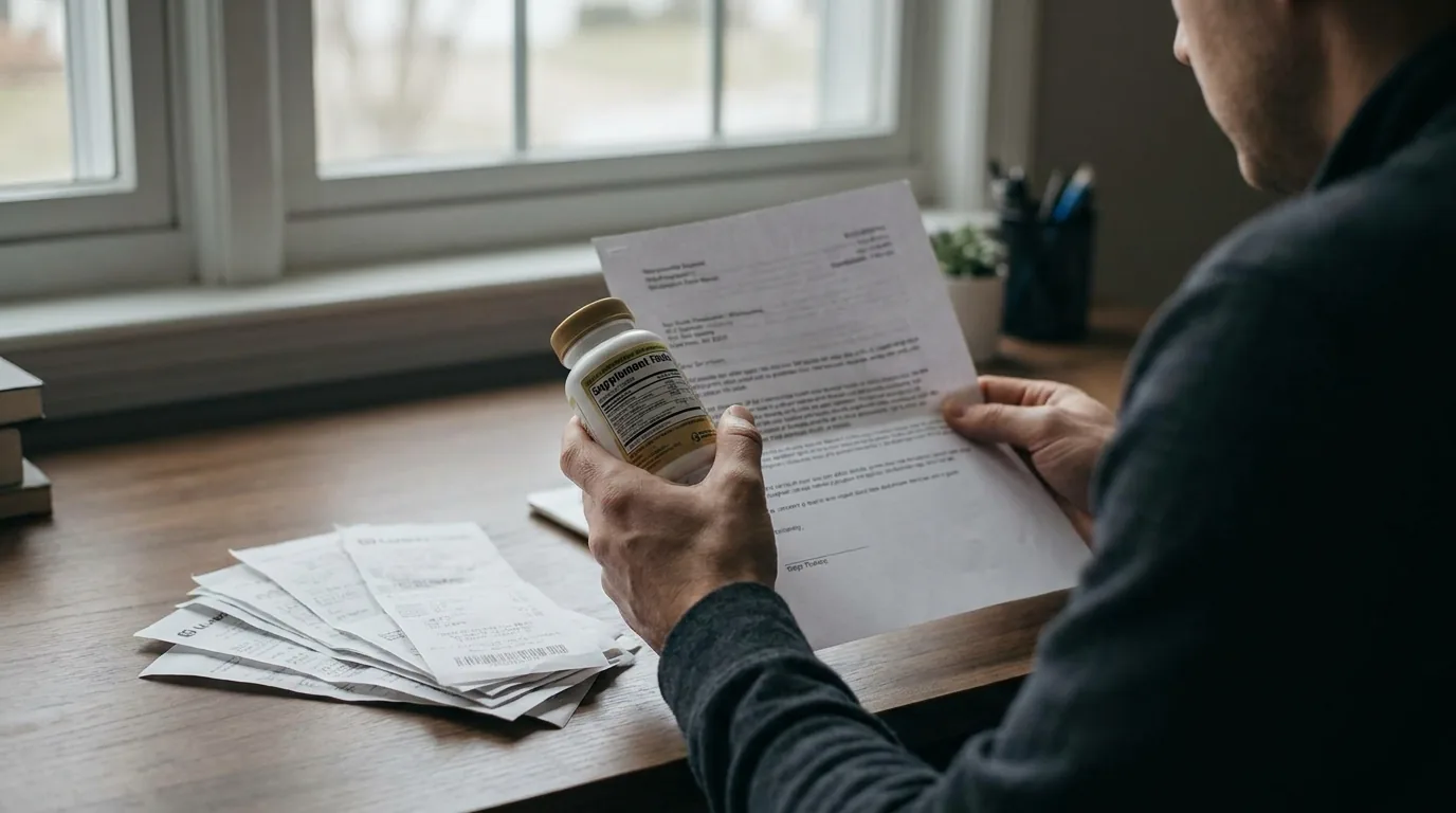 Frais non remboursés mutuelle santé : documents administratifs et stéthoscope illustrant les exclusions de couverture
