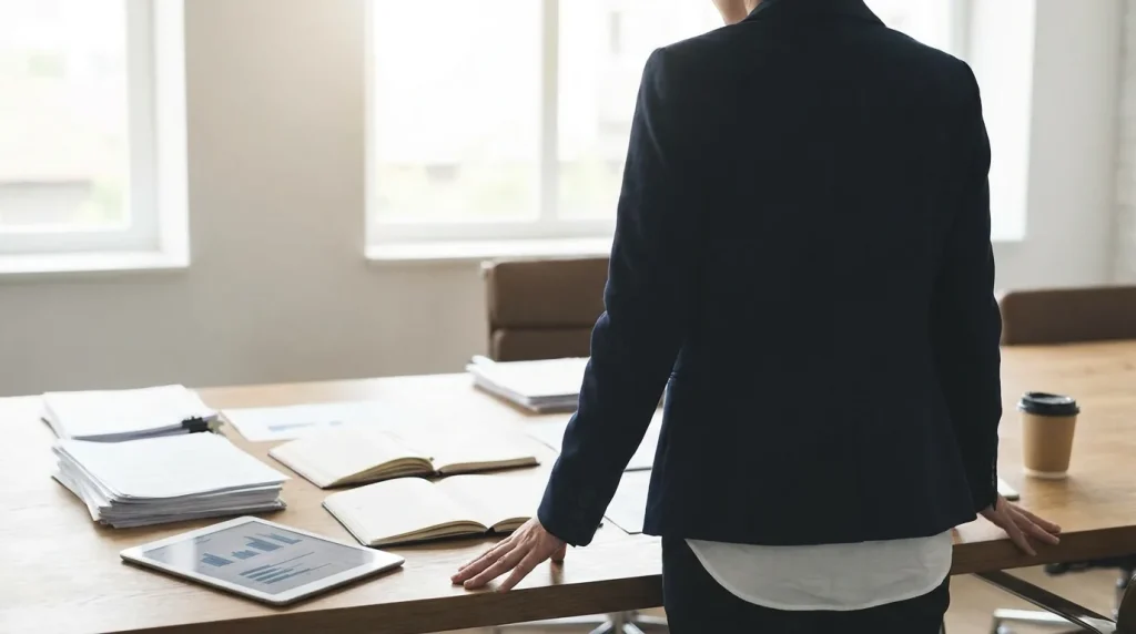 Jeune apprenti consultant une documentation sur les garanties et couvertures de mutuelle santé