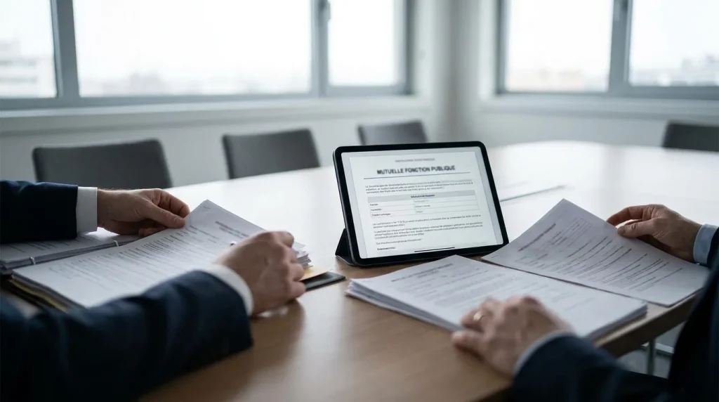 Agent public consultant des documents relatifs à sa mutuelle fonction publique au bureau