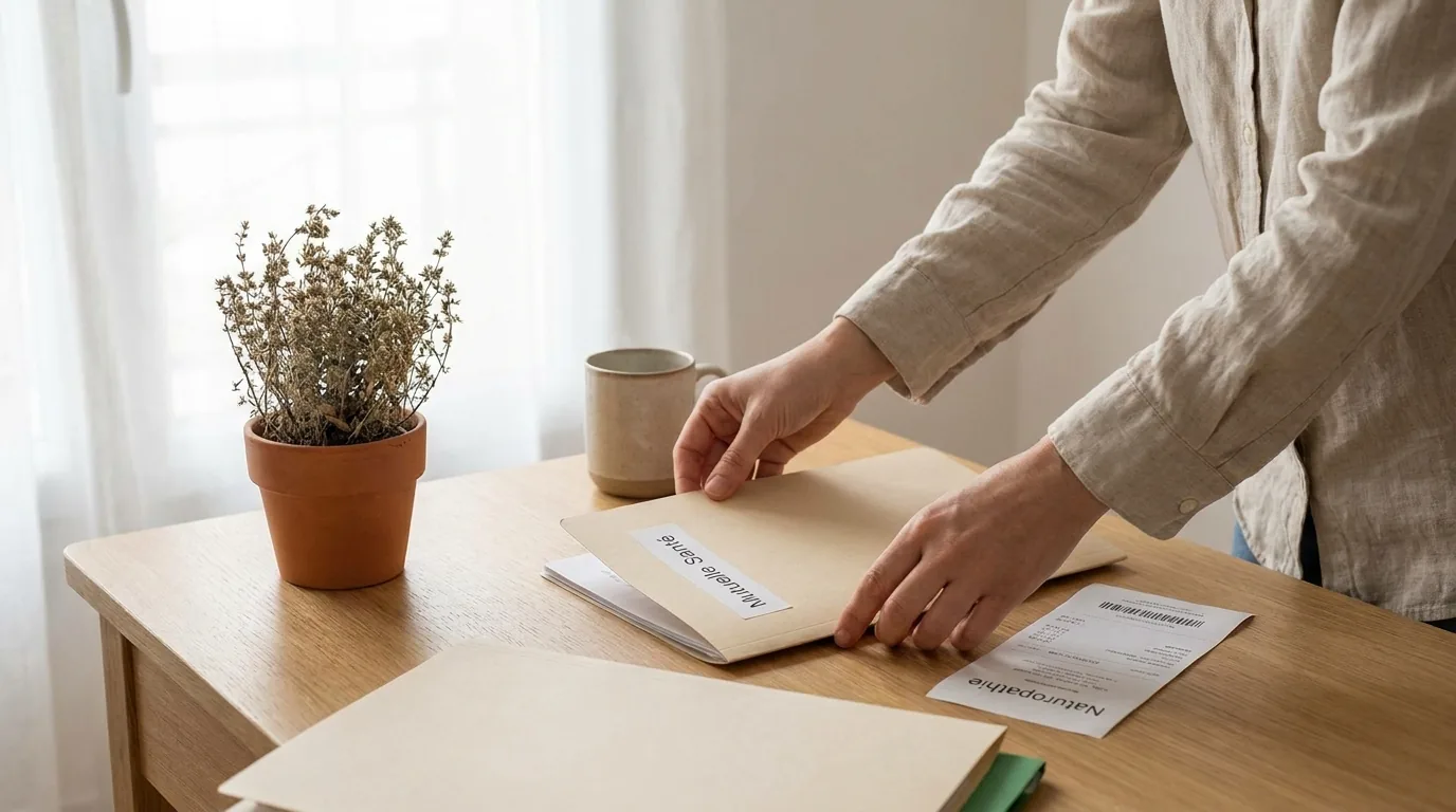 Consultation de naturopathie en cabinet, illustrant les pratiques de médecine naturelle et leur couverture par les mutuelles